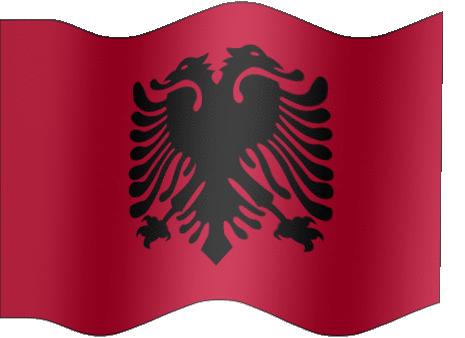 Very Big animated flag of Albania