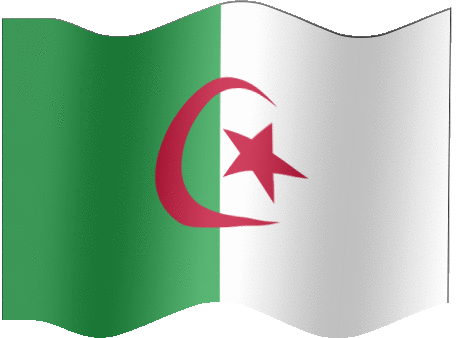 Very Big animated flag of Algeria