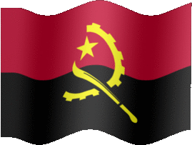 Extra Large still flag of Angola