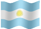 Large animated flag of Argentina