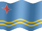 Large still flag of Aruba