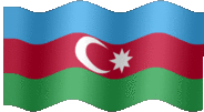 Large animated flag of Azerbaijan