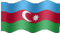 Medium animated flag of Azerbaijan
