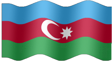 Extra Large animated flag of Azerbaijan