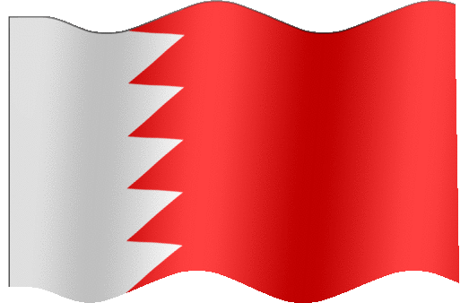 Very Big animated flag of Bahrain