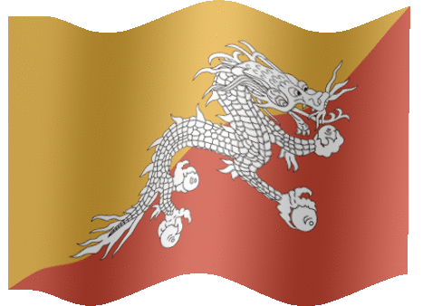 Very Big animated flag of Bhutan