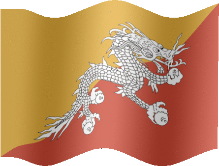 Animated Bhutan flag | Country flag of  gif clif art graphics  » 