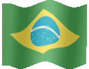 Large animated flag of Brazil
