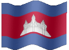 Large animated flag of Cambodia