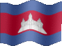 Animated Cambodia flags