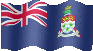 Large animated flag of Cayman Islands