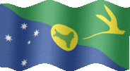 Large still flag of Christmas Island