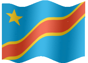 Extra Large animated flag of Congo, Democratic Republic of the