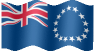Large animated flag of Cook Islands