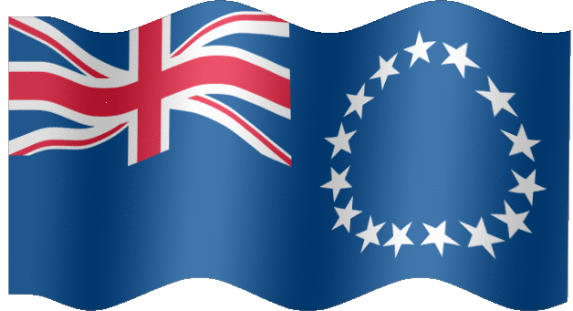 Very Big animated flag of Cook Islands