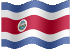 Large animated flag of Costa Rica