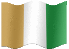 Large animated flag of Cote d'Ivoire