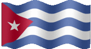 Large animated flag of Cuba