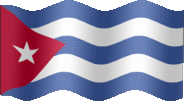 Large still flag of Cuba