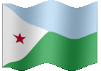 Large animated flag of Djibouti