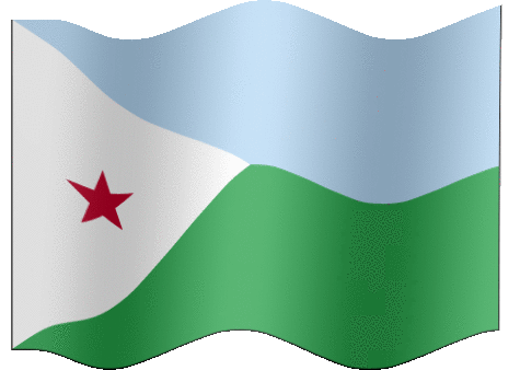 Very Big animated flag of Djibouti