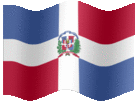 Large animated flag of Dominican Republic