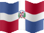 Animated Dominican Republic flags
