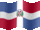 Small still flag of Dominican Republic