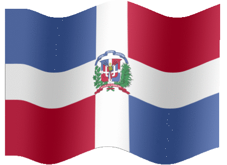 Very Big animated flag of Dominican Republic