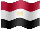 Large animated flag of Egypt