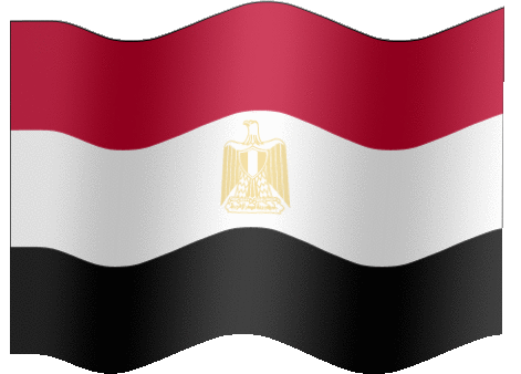 Very Big animated flag of Egypt