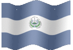 Large animated flag of El Salvador