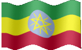 Large animated flag of Ethiopia
