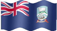 Large animated flag of Falkland Islands (Islas Malvinas)