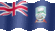 Small still flag of Falkland Islands (Islas Malvinas)