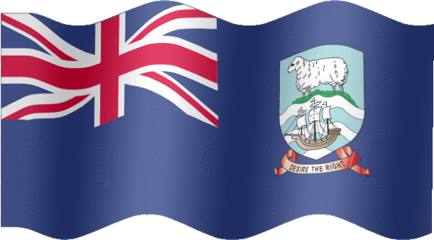 Very Big still flag of Falkland Islands (Islas Malvinas)