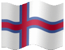 Large animated flag of Faroe Islands