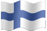 Large animated flag of Finland
