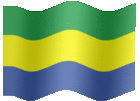 Large animated flag of Gabon