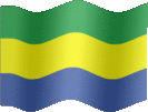 Large still flag of Gabon