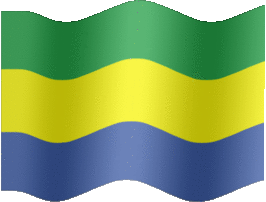 Extra Large still flag of Gabon