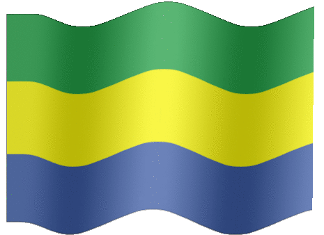 Very Big animated flag of Gabon