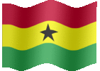 Large animated flag of Ghana