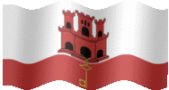 Large animated flag of Gibraltar