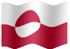 Large animated flag of Greenland