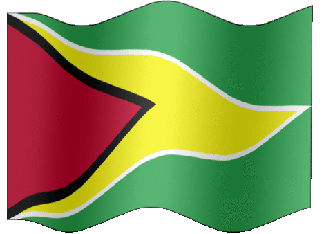 Very Big animated flag of Guyana