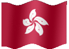 Large animated flag of Hong Kong