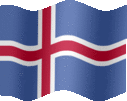 Large still flag of Iceland