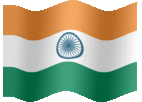 Large animated flag of India