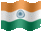 Small animated flag of India